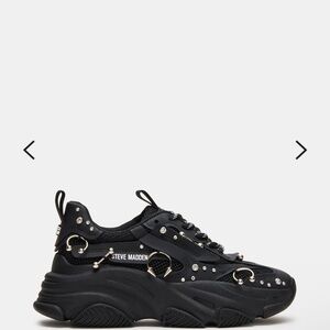 Steve Madden Black Embellished Sneakers